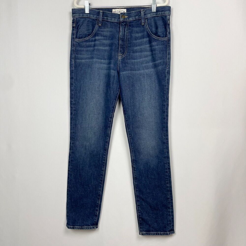 Wildfox Hello Legs Boyfriend Jeans Est Size 6 8‎ Blue Denim